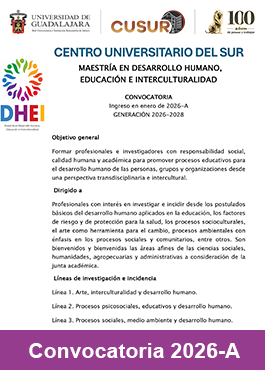 Convocatoria Maestría en Desarrollo Humano, Educación e Interculturalidad