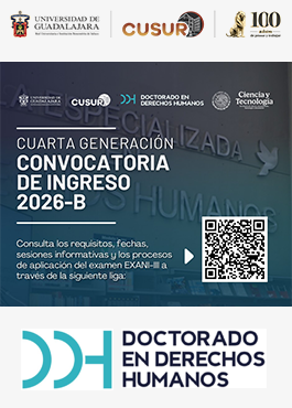 Convocatoria en Doctorado en Derechos Humanos 2026-B