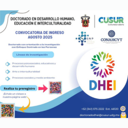 Convocatoria Doctorado en Desarrollo Humano, Educación e Interculturalidad 2025-B