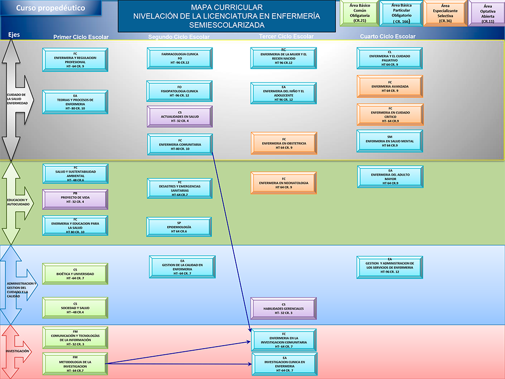 Imagen mapa curricular nivelacion enfermeria semiescolarizada