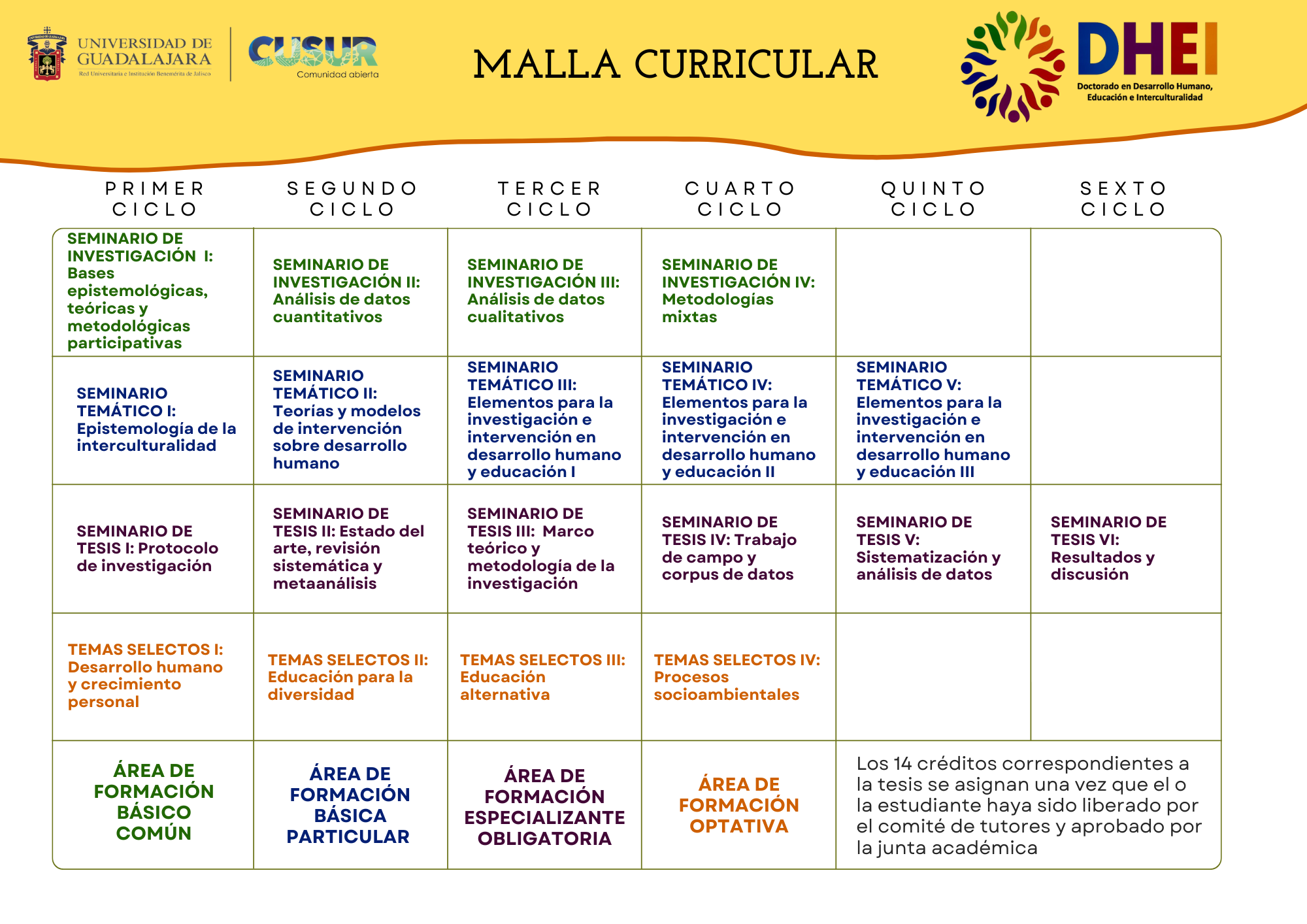 malla curricular DDHEI