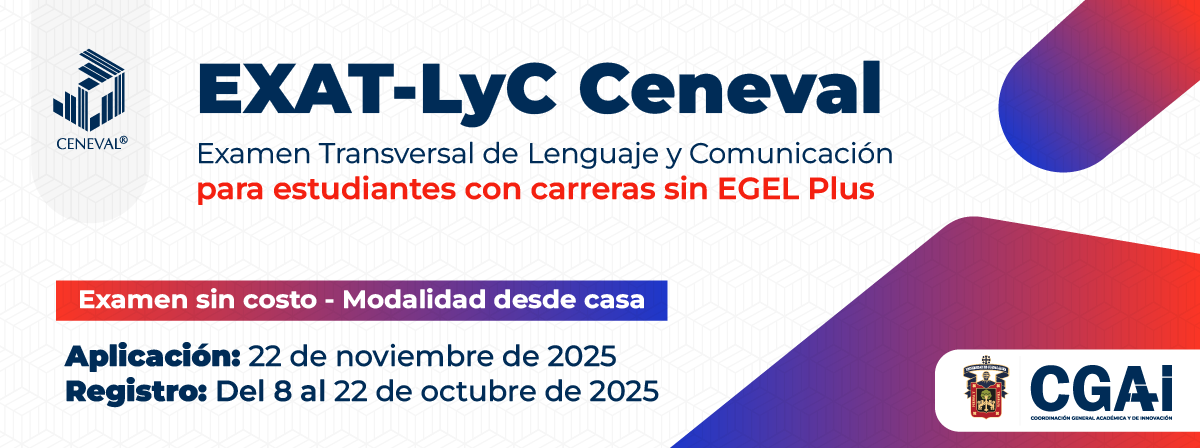 Examen Ceneval aplicación EXAT LyC