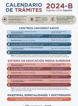 Calendario De Trámites 2024-B | Centro Universitario Del Sur