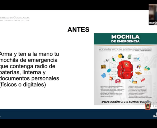 Recomienda especialista del CUSur qué hacer en caso de sismo