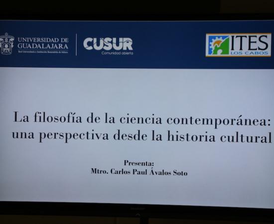 Imparten conferencia sobre filosofía de la ciencia en el CUSur