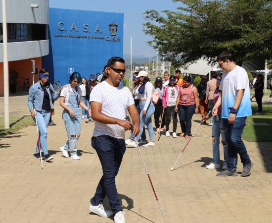 Concientizan sobre discapacidad visual en el CUSur