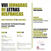 Foto 1. Jornadas de Letras Hispánicas contará con la participación de 3 investigadores del Sistema Nacional de Investigadores