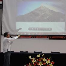 CUSur, volcán de Colima, Ciudad Guzmán, protección civil, emergencias, Juan Carlos Gavilanes, erupción volcánica, ceniza