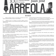 Convocatoria XXI Concurso Nacional de Cuento Juan José Arreola