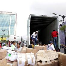 Foto única. UdeG ha enviado 102 toneladas de víveres a afectados por sismos